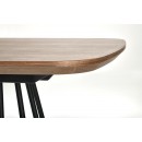 Стол обеденный HALMAR EVERTON ореховый/черный 180-200/100